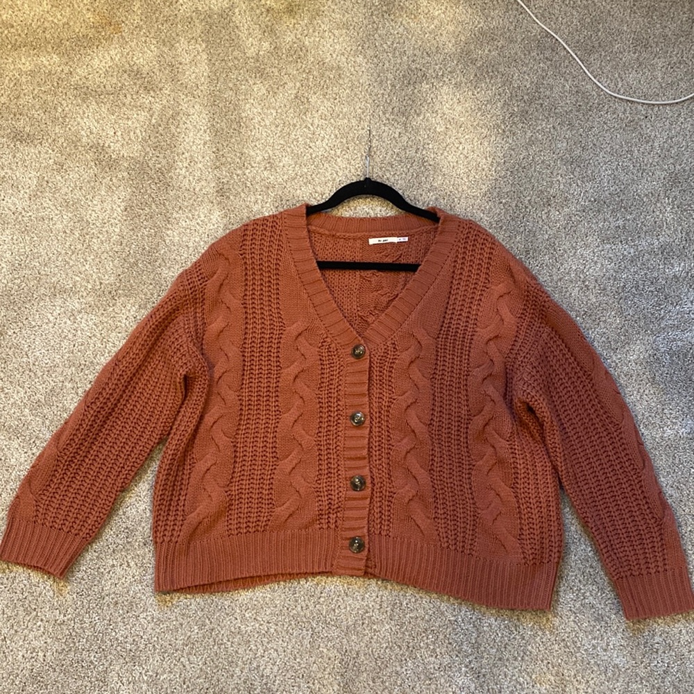 Oversized burnt orange sweater M